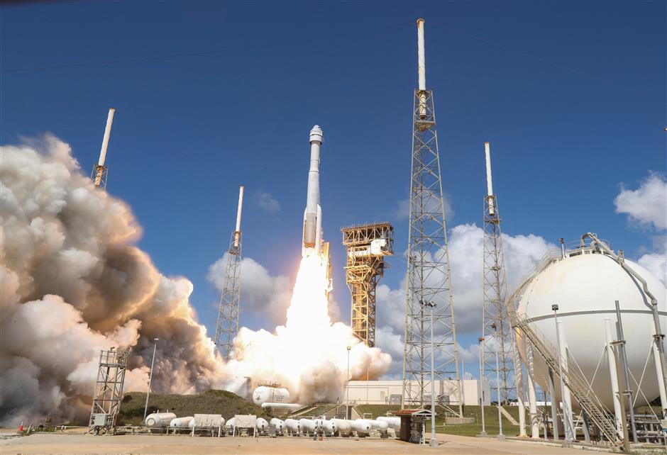 nasa, boeing launch first crewed mission to space station